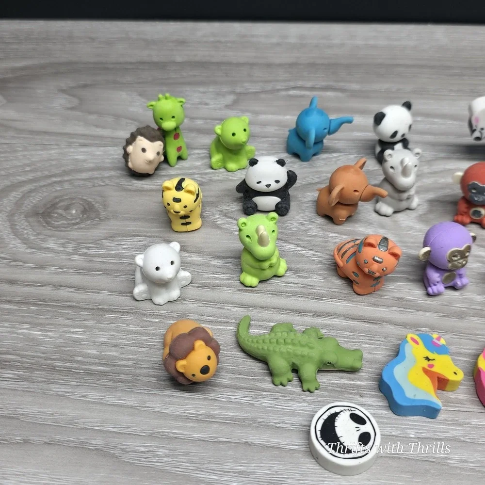 Animal Erasers And Other Erasers- Pets Pencil Erasers Puzzle Animals - 35+ Piece